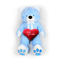 Veliki plišani meda 2m sa personalizovanim srcem - Plava